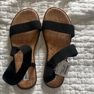 Steve Madden Black Strap Sandals